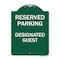 Signmission Reserved Parking-Designated Guest, Green & White Aluminum Sign, 18" x 24", GW-1824-23153 A-DES-GW-1824-23153 - alternate 1